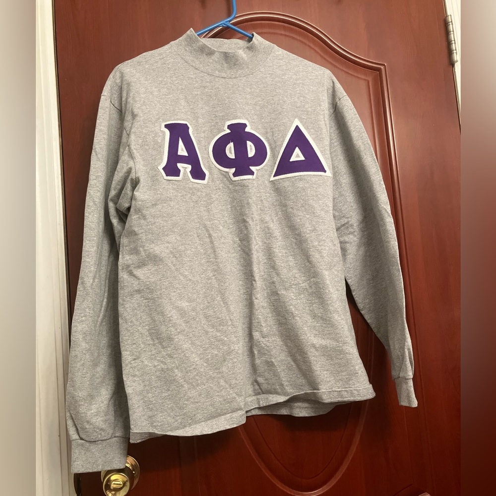 VTG VINTAGE ALPHA PHI DELTA GREEK LIFE CREWNECK SWEATER fraternity men medium
